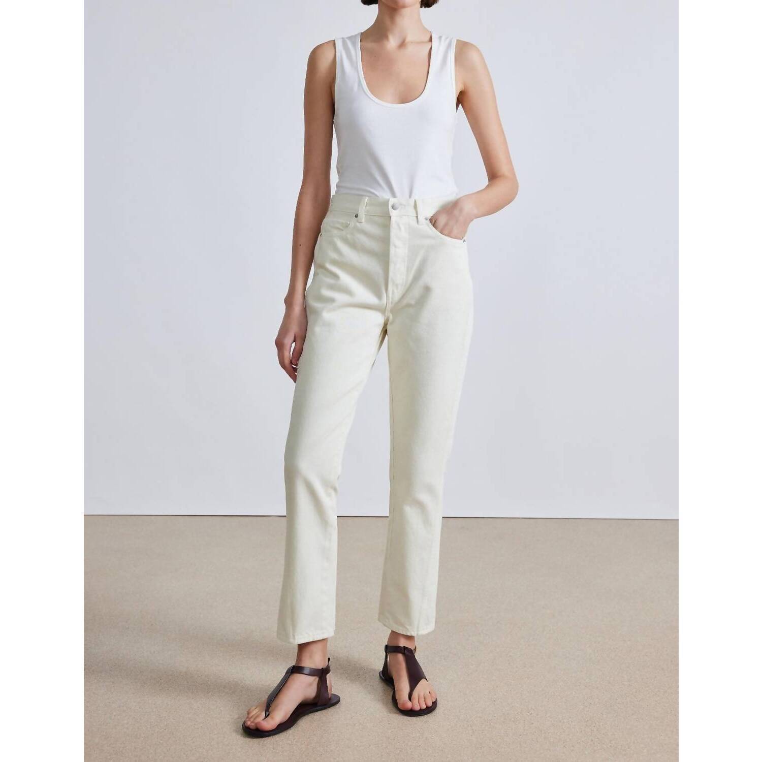 New Apiece Apart Camilla Jeans In Ecru